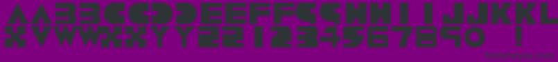 Scoop-Schriftart – Schwarze Schriften auf violettem Hintergrund