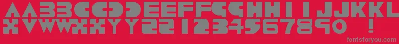 Scoop Font – Gray Fonts on Red Background