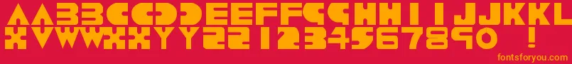Scoop Font – Orange Fonts on Red Background