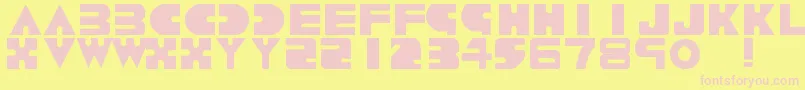 Scoop Font – Pink Fonts on Yellow Background