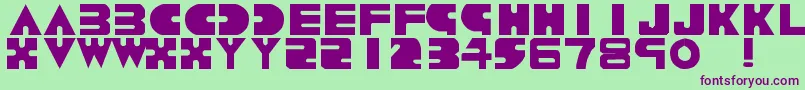 フォントScoop – 緑の背景に紫のフォント