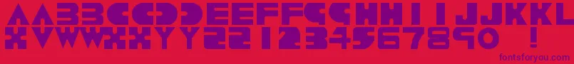 Scoop Font – Purple Fonts on Red Background