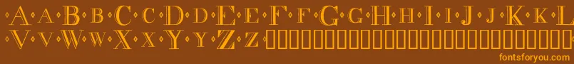 Decadenc Font – Orange Fonts on Brown Background