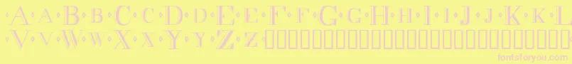 Decadenc Font – Pink Fonts on Yellow Background