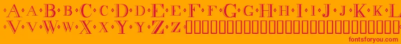 フォントDecadenc – オレンジの背景に赤い文字