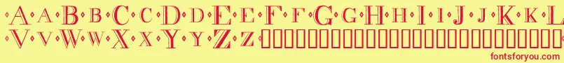 Decadenc Font – Red Fonts on Yellow Background