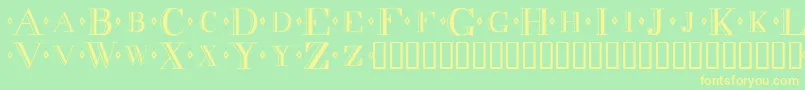 Decadenc Font – Yellow Fonts on Green Background