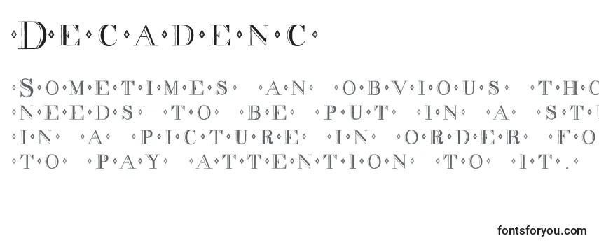 Шрифт Decadenc