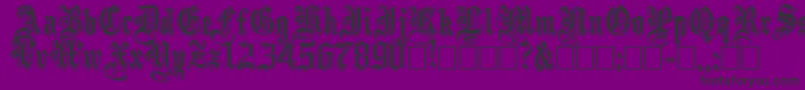 Embossedblack Font – Black Fonts on Purple Background