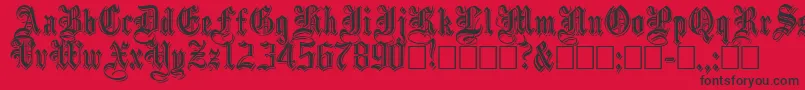 Police Embossedblack – polices noires sur fond rouge