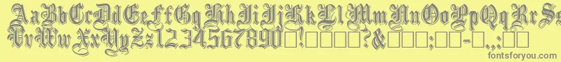 Шрифт Embossedblack – серые шрифты на жёлтом фоне