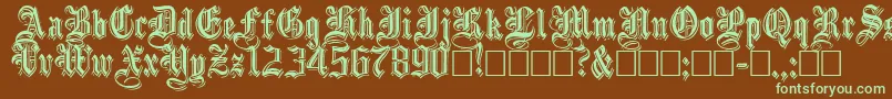 Embossedblack Font – Green Fonts on Brown Background