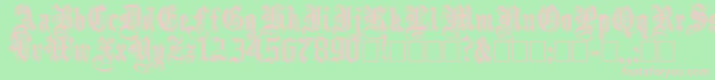 Embossedblack Font – Pink Fonts on Green Background