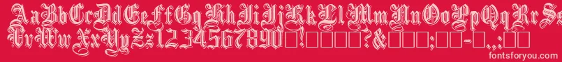Шрифт Embossedblack – розовые шрифты на красном фоне