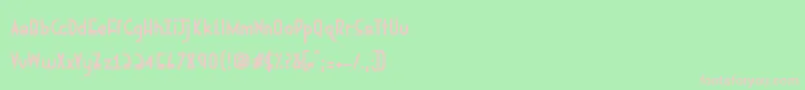 Ephemerianbold Font – Pink Fonts on Green Background