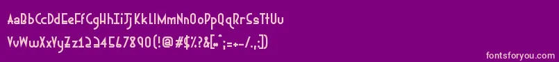 フォントEphemerianbold – 紫の背景にピンクのフォント