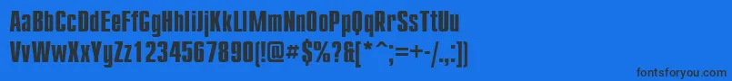 AxpCompactcBold Font – Black Fonts on Blue Background