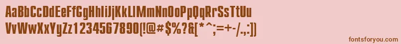 AxpCompactcBold Font – Brown Fonts on Pink Background