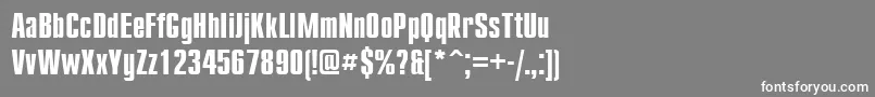 Шрифт AxpCompactcBold – белые шрифты на сером фоне