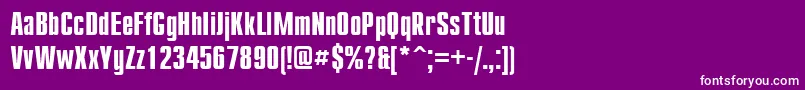 AxpCompactcBold Font – White Fonts on Purple Background