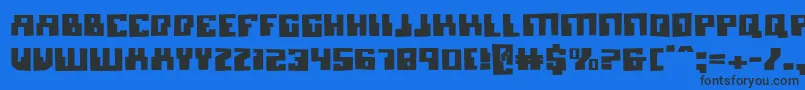 MicronianBlown Font – Black Fonts on Blue Background