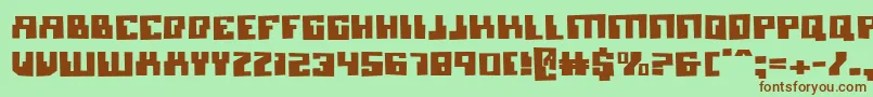 MicronianBlown Font – Brown Fonts on Green Background