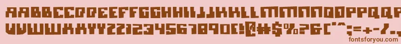 MicronianBlown Font – Brown Fonts on Pink Background