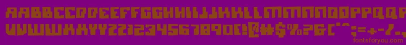 MicronianBlown Font – Brown Fonts on Purple Background