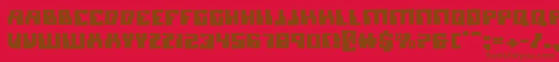 MicronianBlown Font – Brown Fonts on Red Background