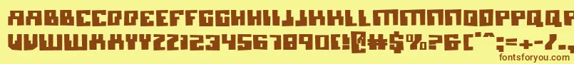 MicronianBlown Font – Brown Fonts on Yellow Background