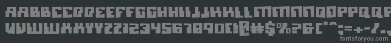 MicronianBlown Font – Gray Fonts on Black Background