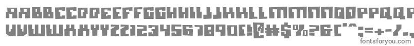 MicronianBlown-Schriftart – Graue Schriften auf weißem Hintergrund