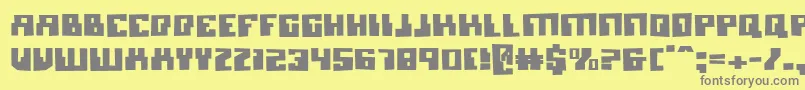 MicronianBlown Font – Gray Fonts on Yellow Background