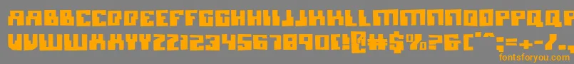 MicronianBlown Font – Orange Fonts on Gray Background