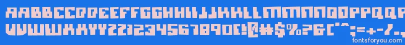 MicronianBlown Font – Pink Fonts on Blue Background