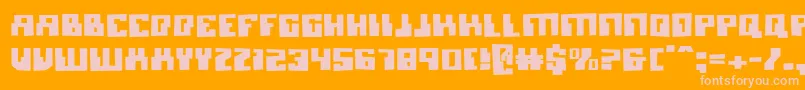 MicronianBlown Font – Pink Fonts on Orange Background