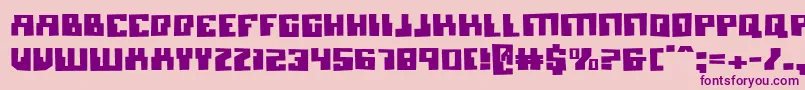 MicronianBlown Font – Purple Fonts on Pink Background