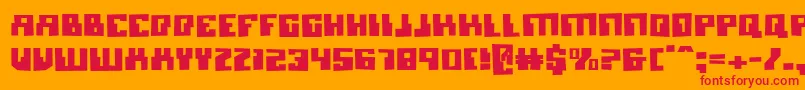MicronianBlown Font – Red Fonts on Orange Background