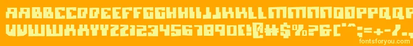 Fonte MicronianBlown – fontes amarelas em um fundo laranja