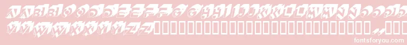 QubistscapssskItalic Font – White Fonts on Pink Background