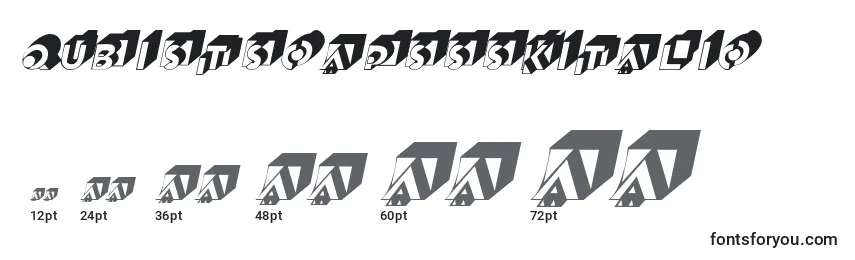 Größen der Schriftart QubistscapssskItalic