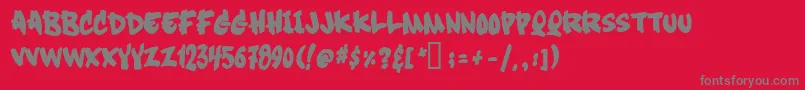 Soft Sugar Plain Font – Gray Fonts on Red Background