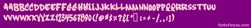 Soft Sugar Plain Font – Pink Fonts on Purple Background