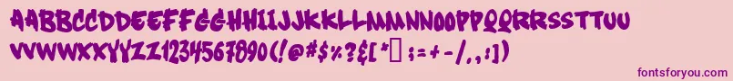 Więcej informacji o czcionce Soft Sugar Plain Czcionka Soft Sugar Plain – fioletowe czcionki na różowym tle