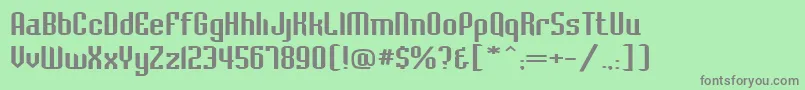 BaccusexpandedRegular Font – Gray Fonts on Green Background