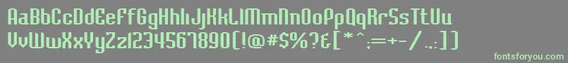 Fonte BaccusexpandedRegular – fontes verdes em um fundo cinza