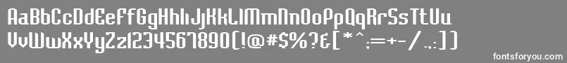 BaccusexpandedRegular Font – White Fonts on Gray Background