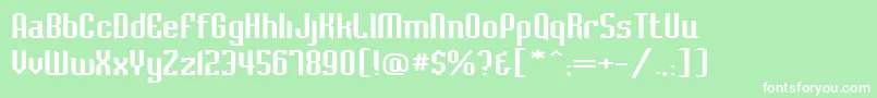 BaccusexpandedRegular Font – White Fonts on Green Background