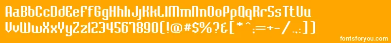 BaccusexpandedRegular Font – White Fonts on Orange Background