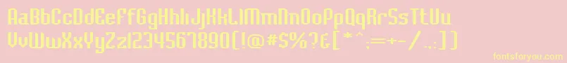 BaccusexpandedRegular Font – Yellow Fonts on Pink Background